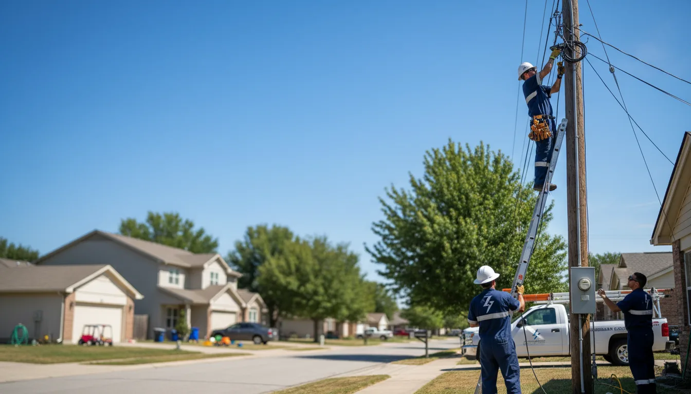 Residential electrician providing installation services in Ortley, SD